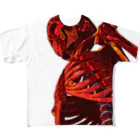 REDTAILの強化骨格7：Enhanced skeleton7 フルグラフィックTシャツ