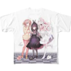 ことじのみせのうさちゃん娘 All-Over Print T-Shirt