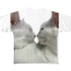 花鶴亀商店の鶴ちゃん＆亀 All-Over Print T-Shirt