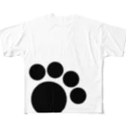 NECOSUKE'S DEPT STOREのCAT PAW BLACK フルグラフィックTシャツ