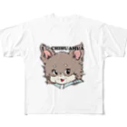 チャリティーグッズ-犬専門デザインのチワワ-チョコタン「I♡CHIHUAHUA」 フルグラフィックTシャツ