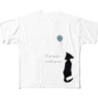 das_Ende(ダスエンデ)の犬と風船「祈り…」 フルグラフィックTシャツ