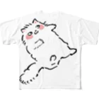 ふんわり本舗のしろねこ フルグラフィックTシャツ