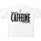 アタマスタイルの化学Tシャツ：カフェイン：コーヒー：紅茶：化学構造・分子式：科学：学問：理系 フルグラフィックTシャツ