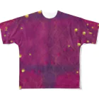 qasr el asulの魔法の絨毯　ピタヤピンク フルグラフィックTシャツ