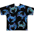 segasworksのガザミ散らし（黒） All-Over Print T-Shirt