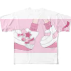 mayoi-chanの空想スニーカー　Pink×Pink All-Over Print T-Shirt