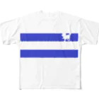 Raccoのmimi２ライン　blue All-Over Print T-Shirt