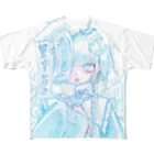 二猫/NIMOO -SHOPの天使界隈×キョンシー (背景文字有) All-Over Print T-Shirt