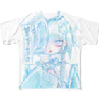 二猫/NIMOO -SHOPの天使界隈×キョンシー　(背景文字無) All-Over Print T-Shirt