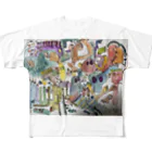 macrameseikoのガイコツフェスティバル All-Over Print T-Shirt