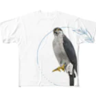 やちよ｜リアル鳥イラストのオオタカさん フルグラフィックTシャツ
