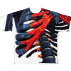 REDTAILのNEW_強化骨格：Enhanced skeleton All-Over Print T-Shirt