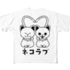 YEVISUのネコラブ フルグラフィックTシャツ