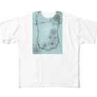 いちたすいちはのblack curve ブルー All-Over Print T-Shirt