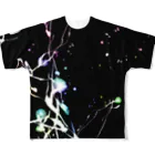 773.com by NanamiのBlack Abstract フルグラフィックTシャツ