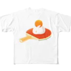 MochiOzのうさもちTシャツ（卓球） フルグラフィックTシャツ