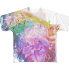 K_flowerのRainbow Carnation フルグラフィックTシャツ