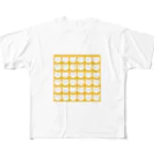 Dot Cat DailyのDot Cat Daily_Square（イエロー） フルグラフィックTシャツ