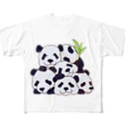 wanwanartのてんこ盛りパンダ All-Over Print T-Shirt