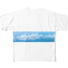 Cafe Lounge & Library pratimākrrm cĥā -ゆるやかな彫刻-のSLOW CLOUD All-Over Print T-Shirt