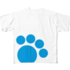 NECOSUKE'S DEPT STOREのCAT PAW BLUE フルグラフィックTシャツ