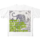 Otinpo‐jasonのラブラブのトラ フルグラフィックTシャツ