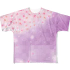 HANARINTAの満開の桜　薄紫 フルグラフィックTシャツ