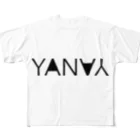 梁矢(やんや)のYANYAロゴ  フルグラフィックTシャツ