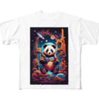 S☆DESIGNのパンダ飛行士 フルグラフィックTシャツ