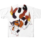 吉川 達哉 tatsuya yoshikawaの三毛化け猫娘 All-Over Print T-Shirt