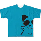 OHBARU_TのパンねこT文字黒 All-Over Print T-Shirt