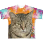 ken_ikedaの猫のヒラメちゃん(なんちゅう顔してんの？) All-Over Print T-Shirt