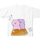 みっちりねこ by frencelのみっちりねこ　ロールパン All-Over Print T-Shirt