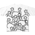 mkumakumaの猫にモテモテ フルグラフィックTシャツ