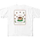 COCOROのリラックスコーヒー フルグラフィックTシャツ