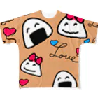 タカのおにぎりlove フルグラフィックTシャツ