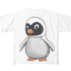 cutepetの可愛いペンギンさん フルグラフィックTシャツ