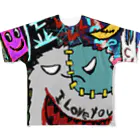 ねこぜや のモンスター All-Over Print T-Shirt