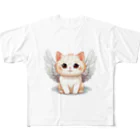 Vasetti_pressの可愛いねこ天使 All-Over Print T-Shirt