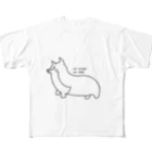 rumaimoのno corgi no life フルグラフィックTシャツ