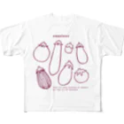 Aランチサラダ付SHOPの夏のeggplantさん1 フルグラフィックTシャツ