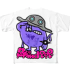 grind popのgp-インベーダーくんとキャトルミューティレーション フルグラフィックTシャツ