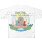 SAKUMA RECORDSの-Womgod- 神、ウォンバット。 All-Over Print T-Shirt