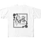 ＭａｒｓｈのＭａｒｓｈロゴ黒線画 フルグラフィックTシャツ