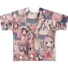 mcbling's roomのfluffy pink girls world All-Over Print T-Shirt