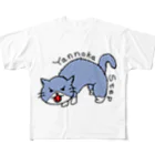 torachan-3の猫　やんのかステップ フルグラフィックTシャツ