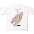molewaterのusagi-WIN- フルグラフィックTシャツ