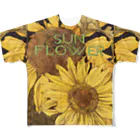 PALA's SHOP　cool、シュール、古風、和風、のsunflowerー向日葵 All-Over Print T-Shirt