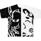 KARASU_HAGANE SHOPの善と悪 All-Over Print T-Shirt